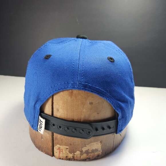 Neff Headwear Flat Bill Snapback Cap Hat Black Blue Orange Adjustable - Picture 7 of 12